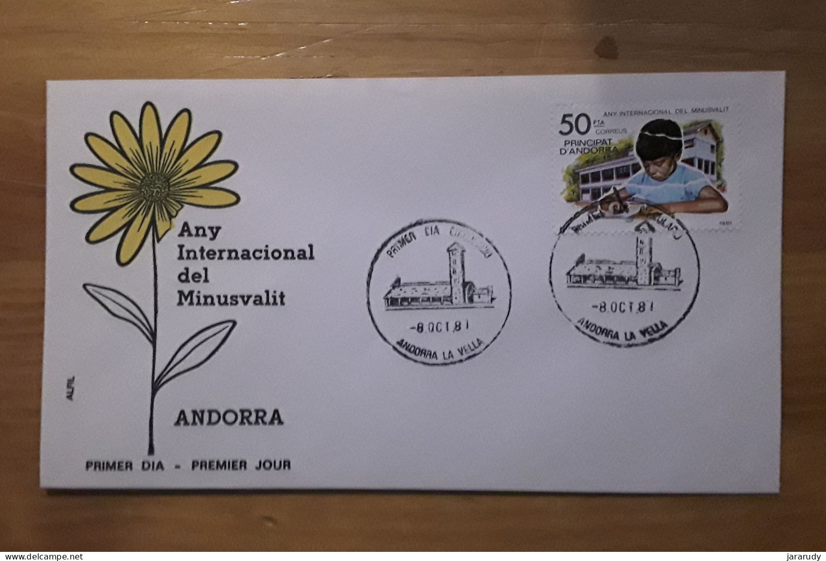 ANDORRA ESPAÑOLA MINUSVALÍA FDC/SPD 1981 - Cartas & Documentos