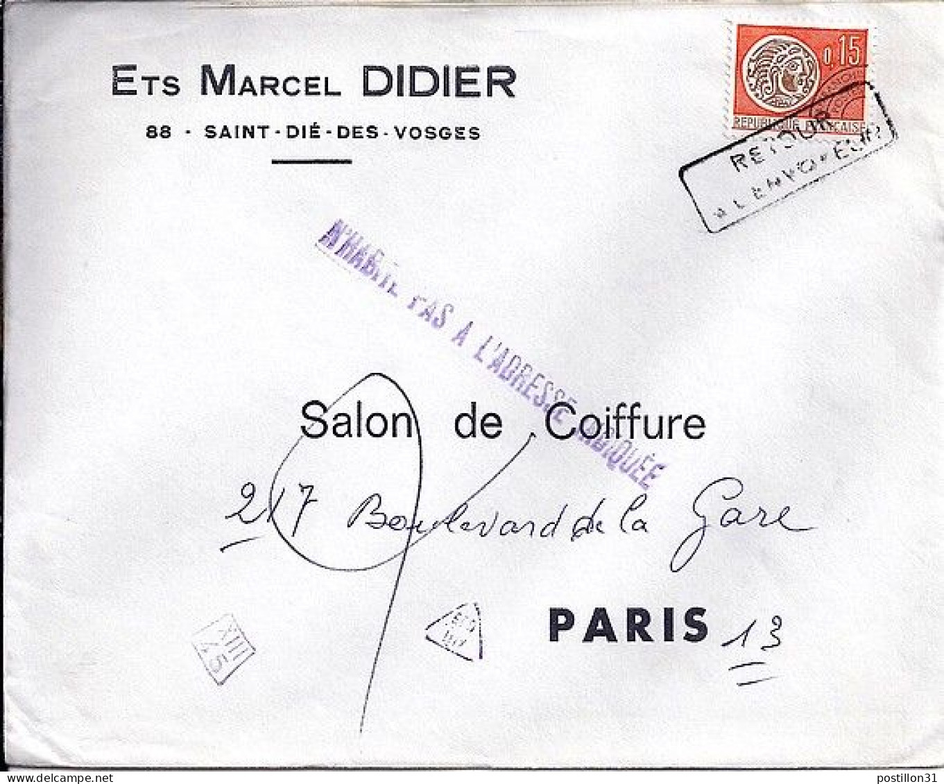 PREO N° 124 S/L. DE ETS MARCEL DIDIER / ST DIE DES VOSGES + RETOUR - 1964-1988