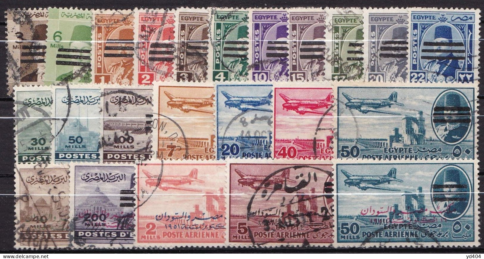 EG100 – EGYPTE – EGYPT – 1953 – 3 BARS OBLITERATED SET – SG # 436-489 USED 26 € - Usados