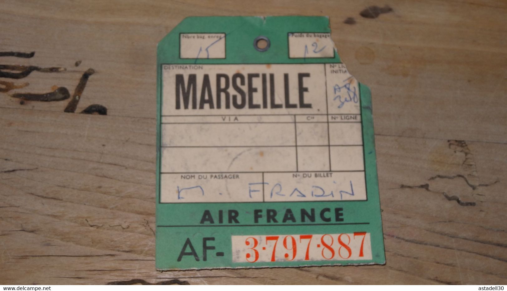 Ticket Transport AIR FRANCE A Identifier ............. C- ..... E2-111 - Other & Unclassified