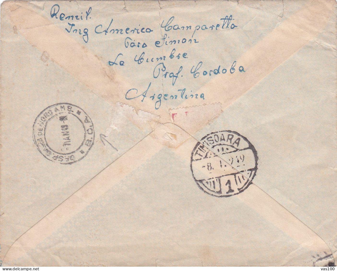 HISTORICAL DOCUMENTS     COVERS NICE FRANKING 1919 ARGENTINE - Storia Postale