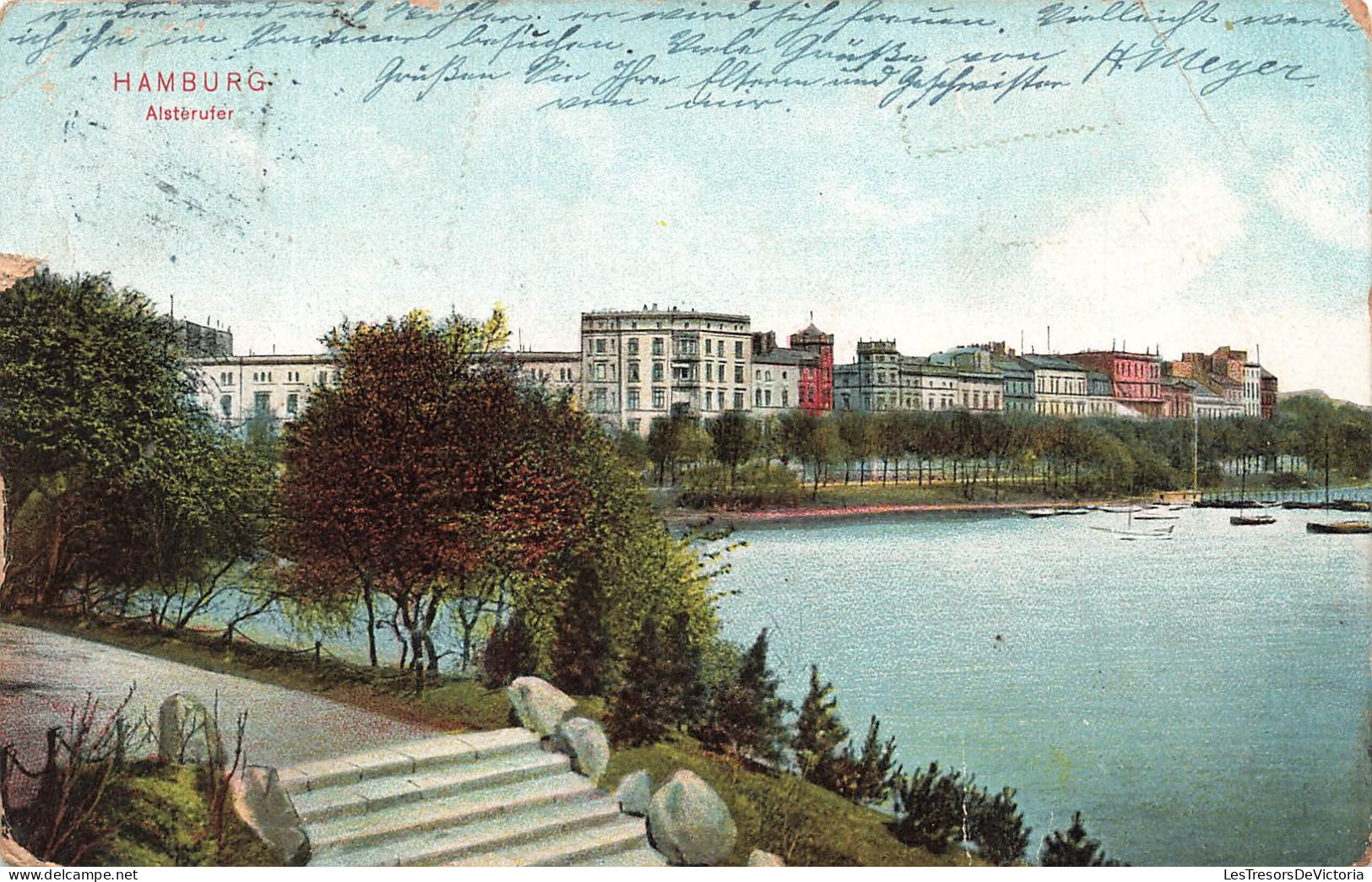 ALLEMAGNE - Hamburg - Alsterufer - Vue D'ensemble De La Ville - Vue D'un Lac - Carte Postale Ancienne - Sonstige & Ohne Zuordnung