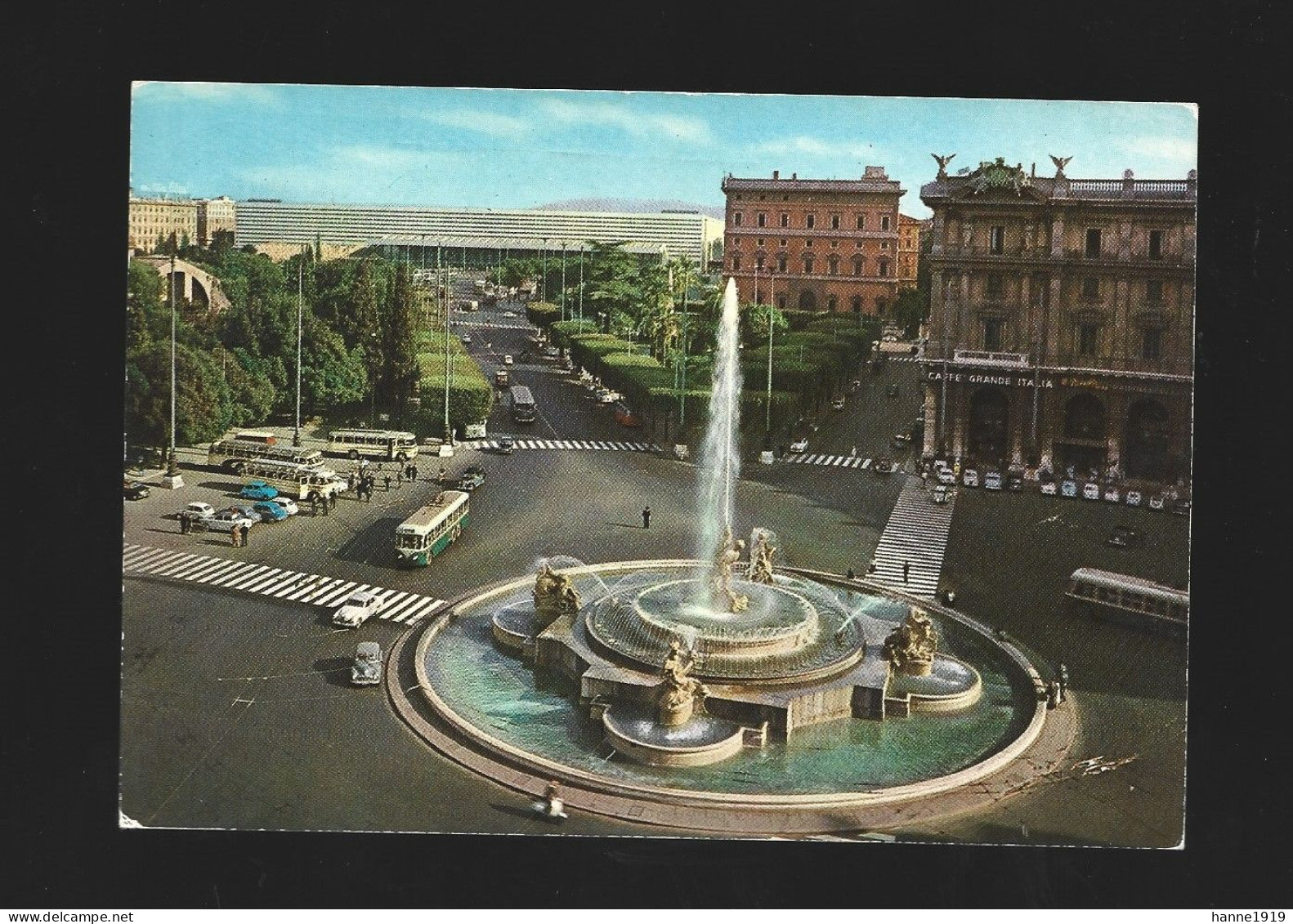 Roma Piaza Esedra Café Grande Italia Photo Carte Htje - Places