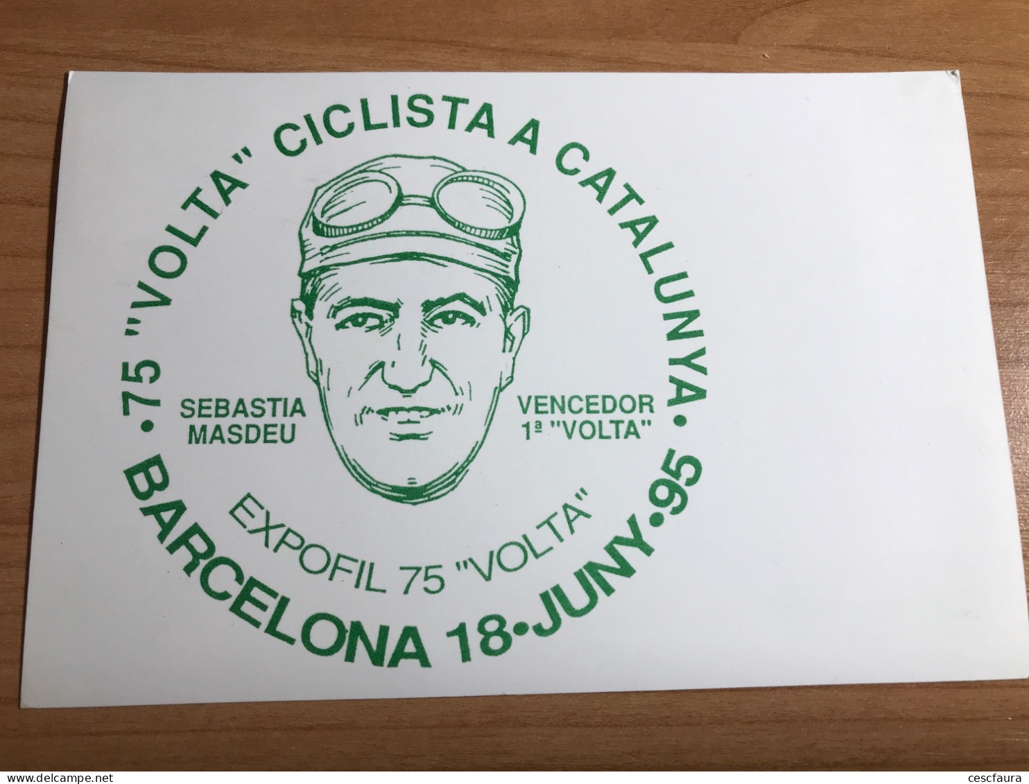 Carte Postale 75e Tour Cycliste De Catalogne 1995 Avec Cachet De La Poste Volta Ciclista A Catalunya - Cycling