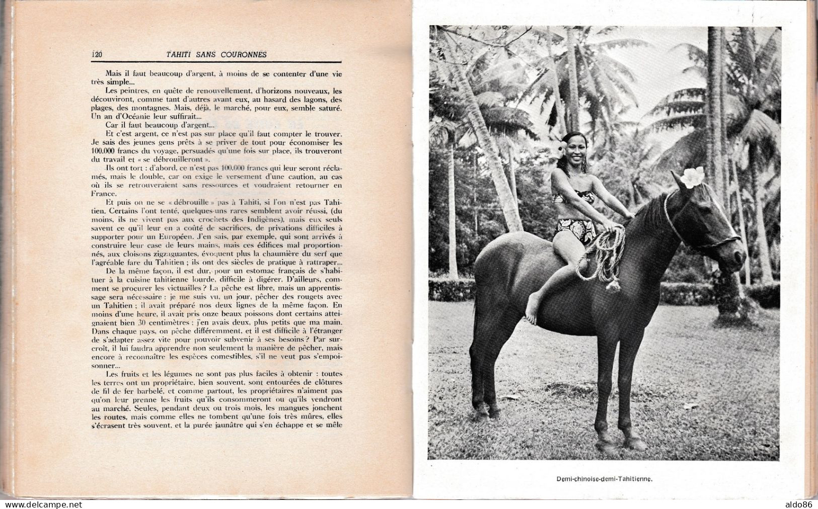 Alphonse Hollande . TAHITI SANS COURONNES . Broché 1954 . 50 Photos N&b - Outre-Mer
