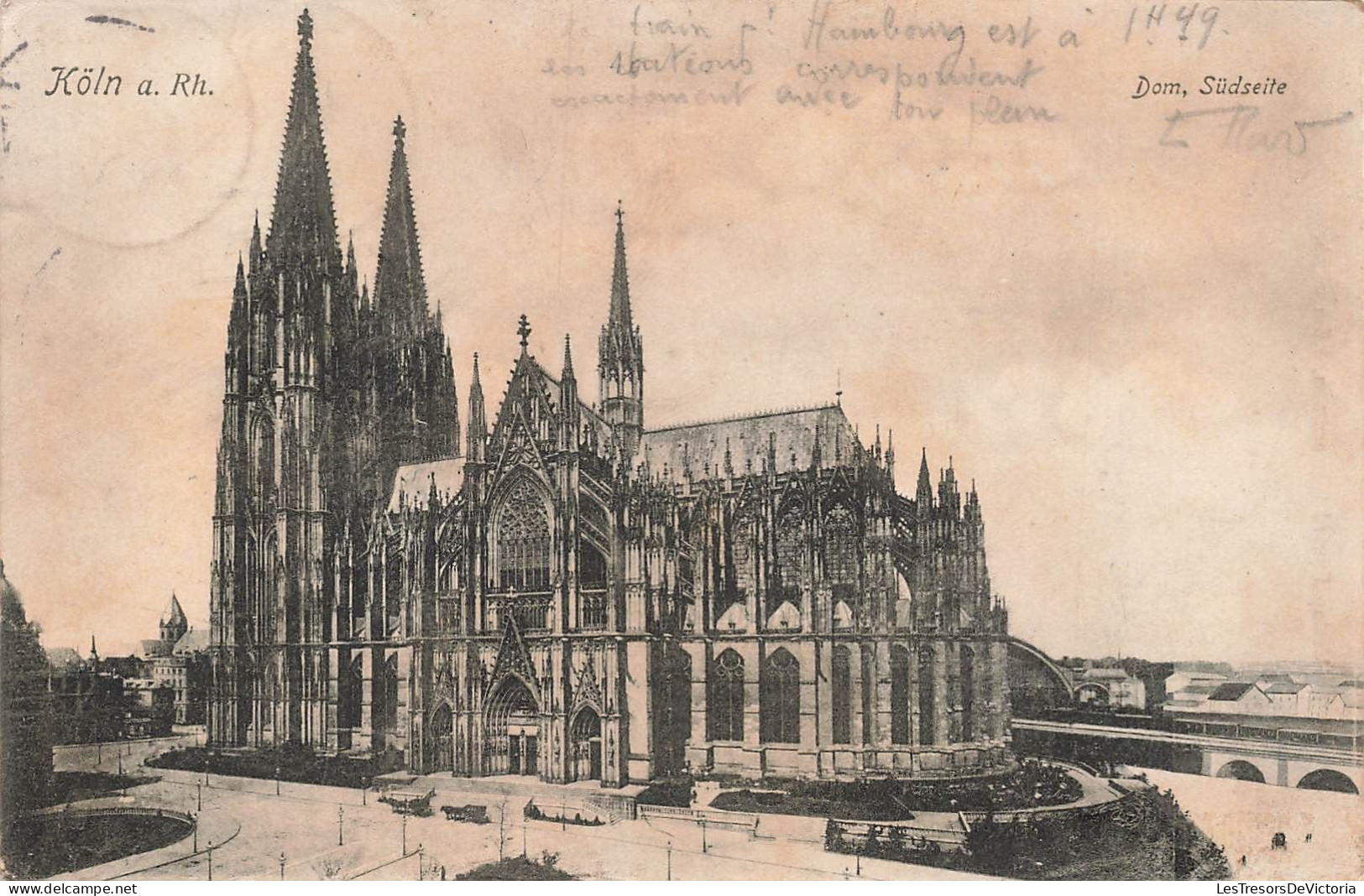 ALLEMAGNE - Koln A Rh -Dom Sudseite - Vue Générale De L'église - Vue De L'extérieur - Carte Postale Ancienne - Köln