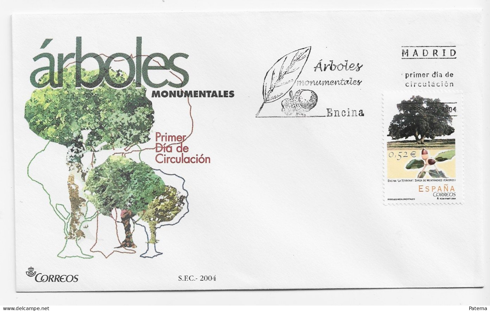 3856  FDC  Madrid 2004, Arboles Monumentales - FDC