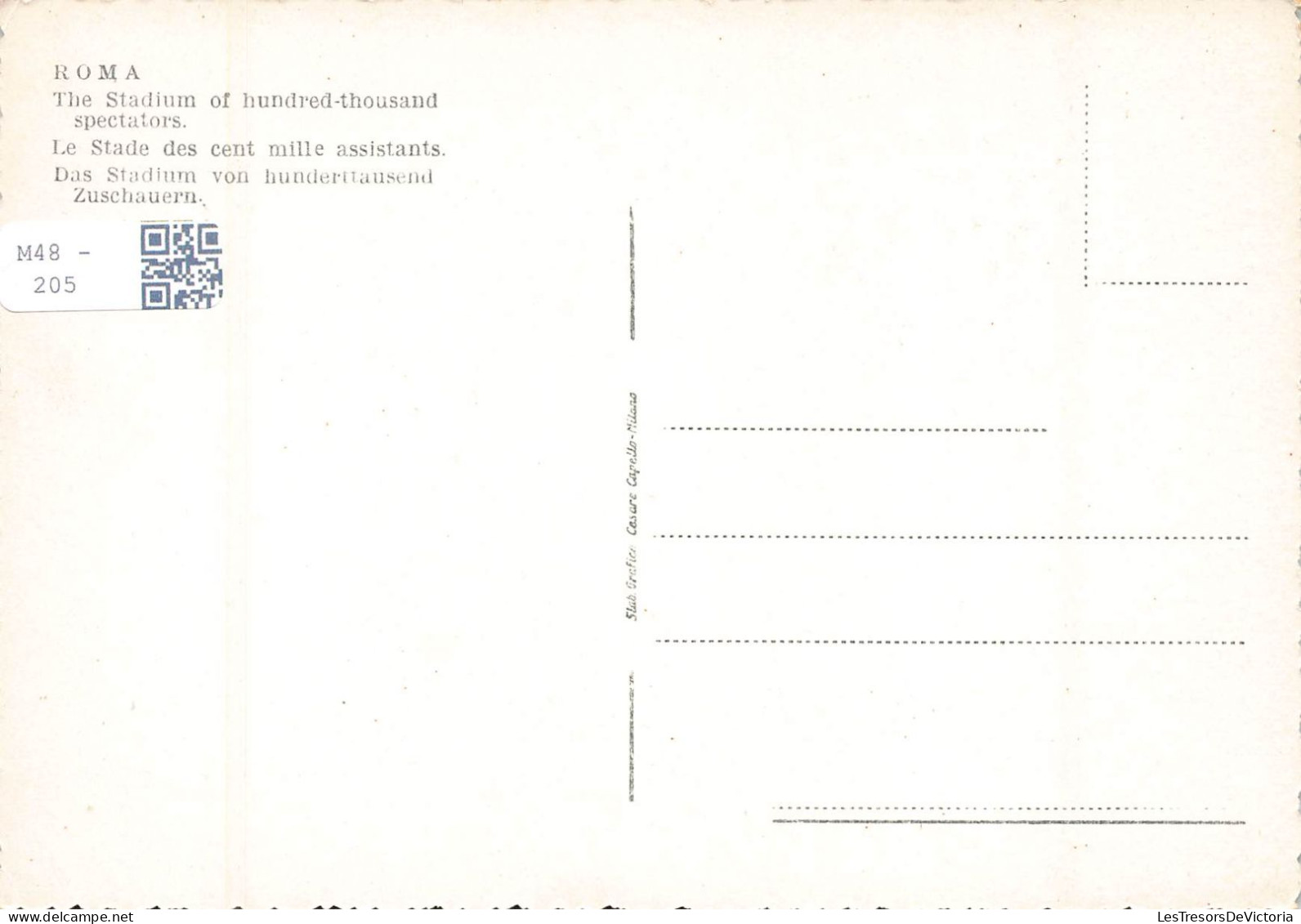 ITALIE - Roma - Stadio Dei Centomila - Carte Postale - Altri Monumenti, Edifici