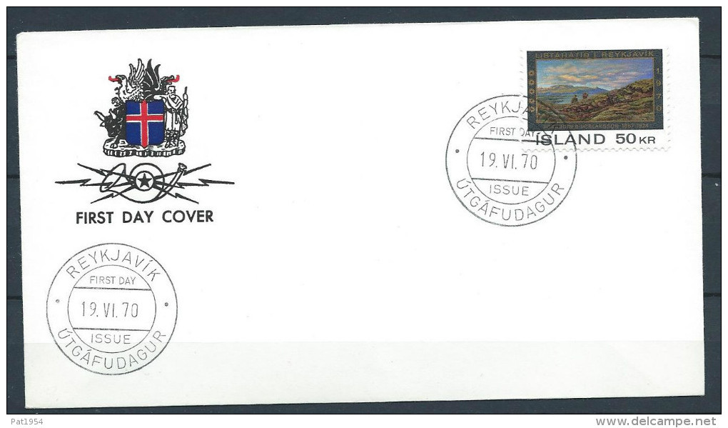 Islande 1970 FDC Du N°399 Festival Des Arts - FDC