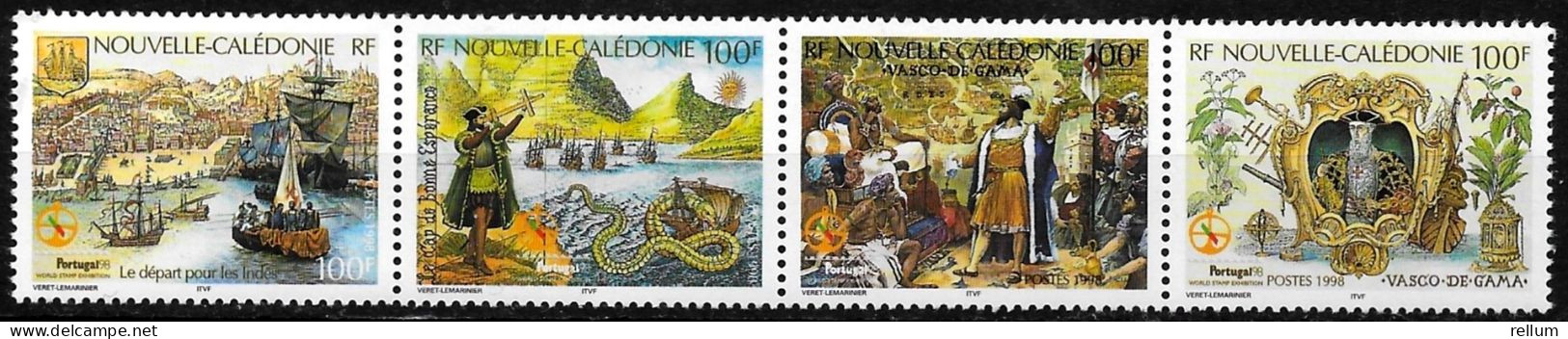 Nouvelle Calédonie 1998 - Yvert Nr. 764/767 La Bande - Michel Nr. 1135/1138 Str. ** - Unused Stamps