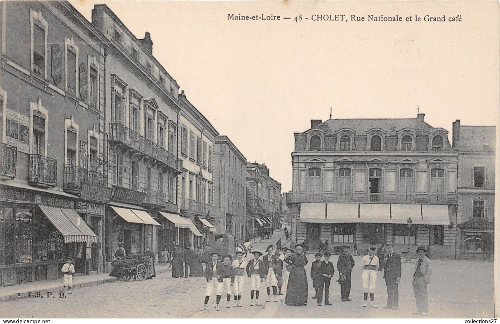 49-CHOLET- RUE NATIONALE ET LE GRAND CAFE - Cholet