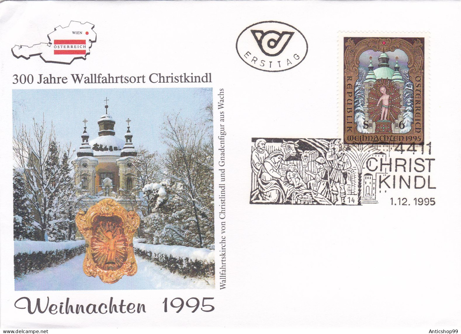 AUSTRIA , CHRISTMAS, SPECIAL COVERS 1995 - Noël