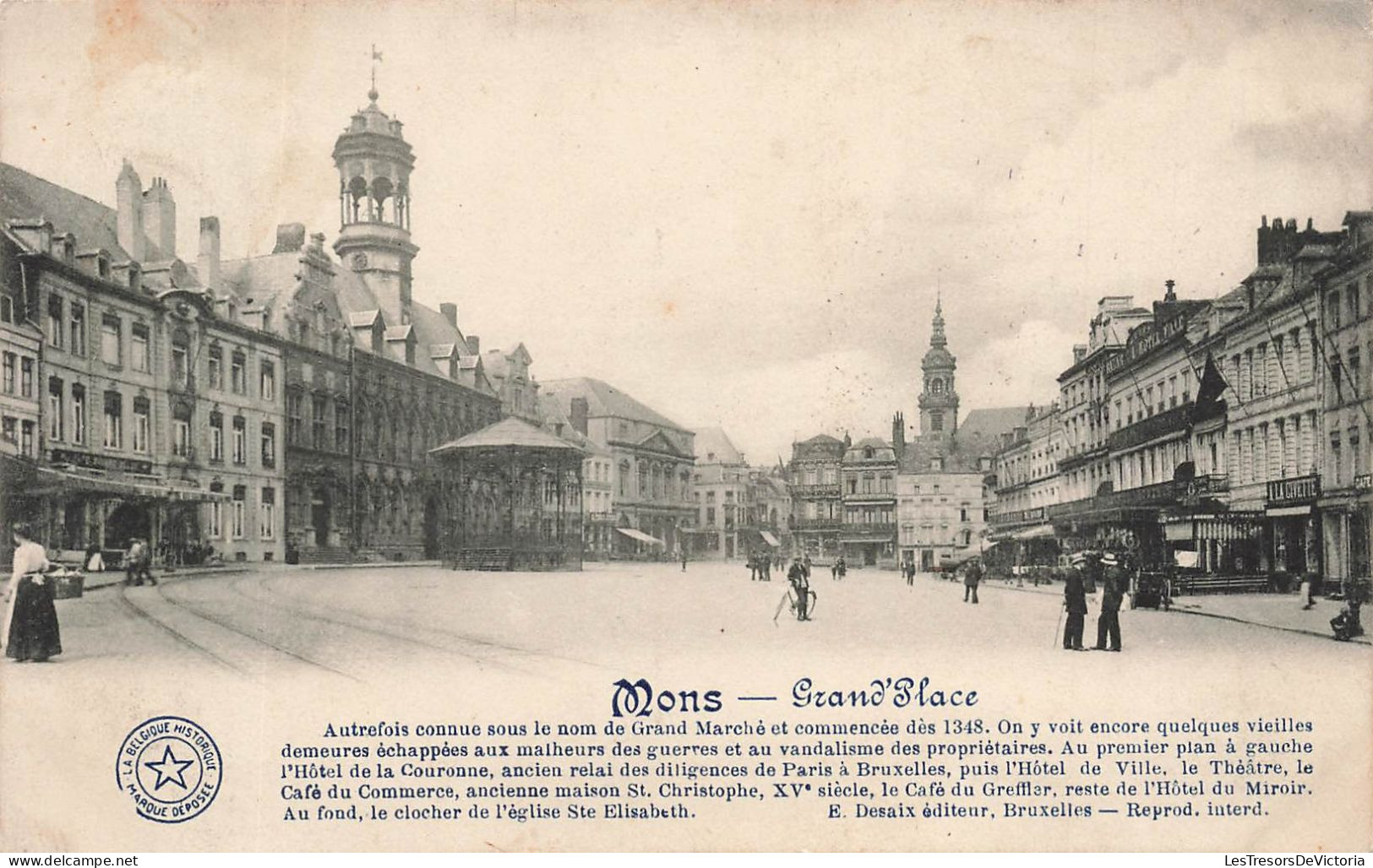 BELGIQUE - Mons - Vue Sur La Grand Place - Vue D'ensemble - Plusieurs Maisons - Bâtiments - Carte Postale Ancienne - Mons