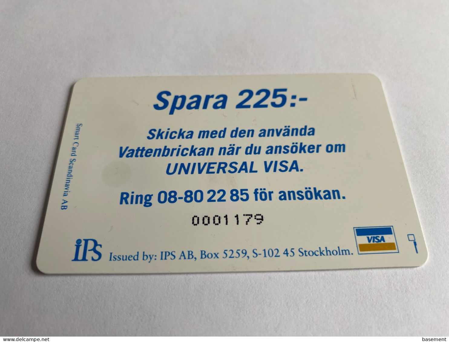 19:564 - Sweden Smart Card Vattenbrickan Stockholm Water Festival Card - Sweden