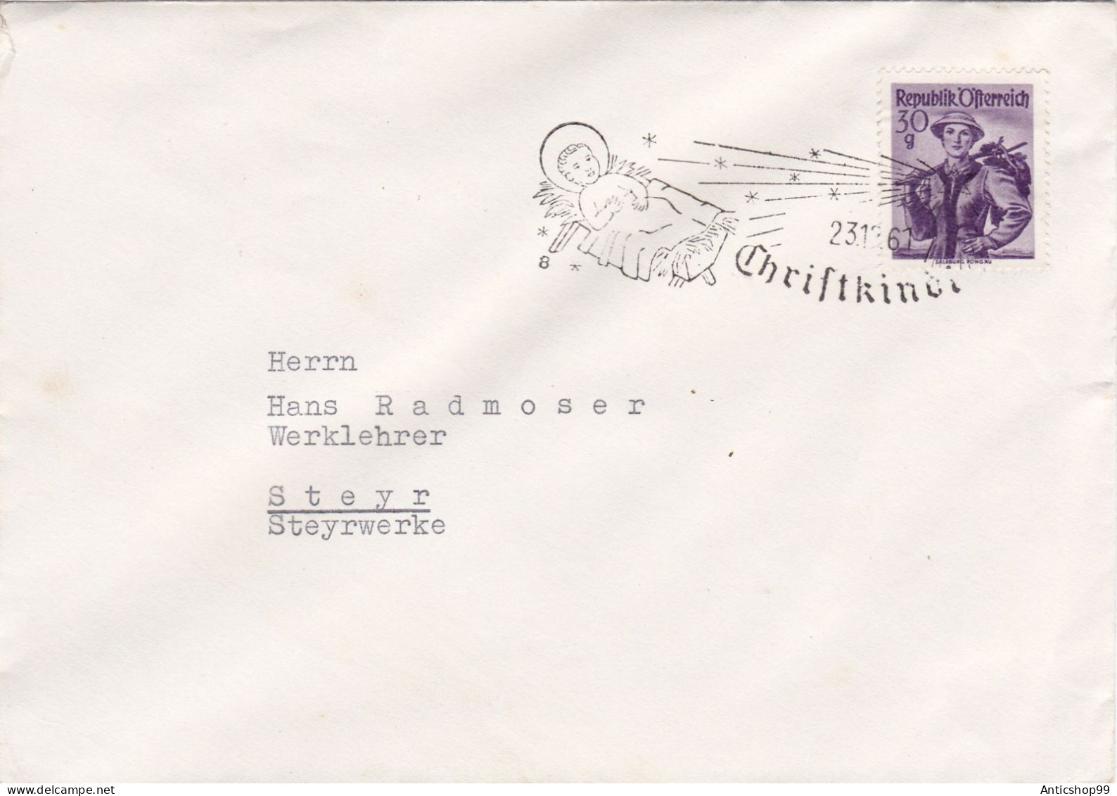 AUSTRIA , CHRISTMAS,   SPECIAL COVERS 1961 - Noël