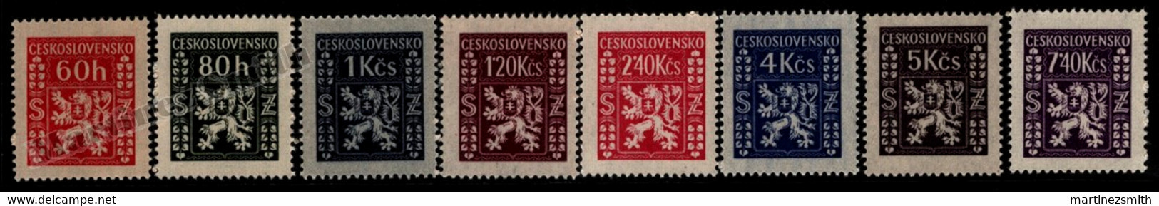 Tchecoslovaquie Czechoslovakia 1947 Service Yvert 8-15, Coat Of Arms - MNH - Ongebruikt