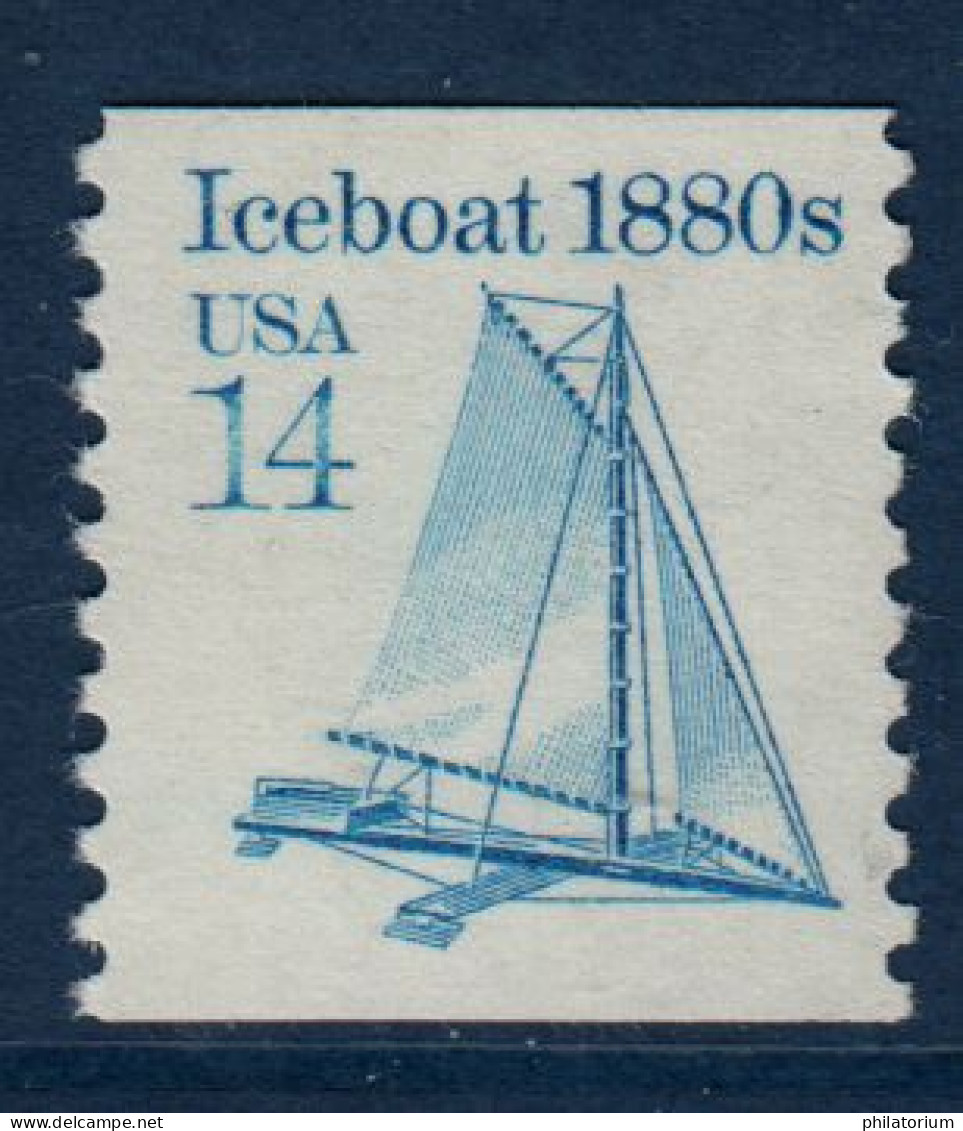 USA, Yv 1576, Mi 1736, SG 2169, Iceboat 1880s, Bateau à Glace Est Un Voilier Sur Patins, - Neufs