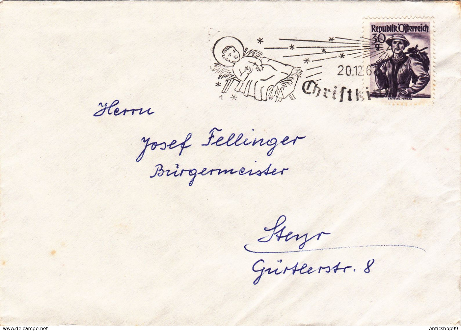 AUSTRIA , CHRISTMAS,   SPECIAL COVERS 1961 - Noël