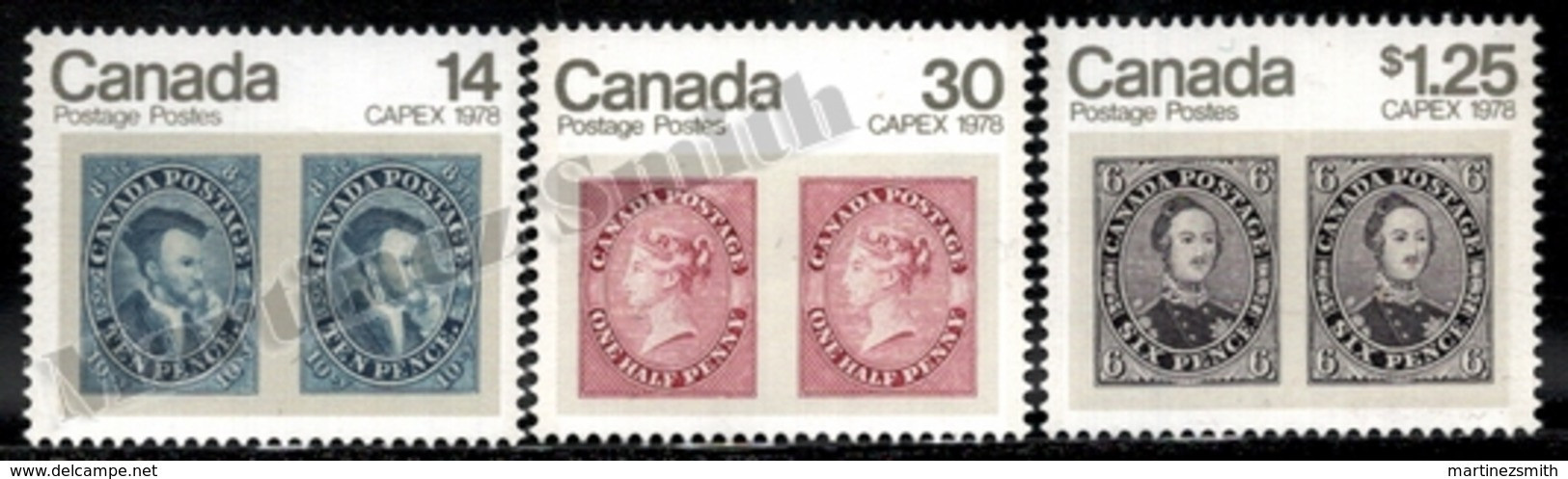 Canada 1978 Yvert 665-67, Philately. Capex 78, Toronto International Philatelic Exhibition, Stamps - MNH - Neufs