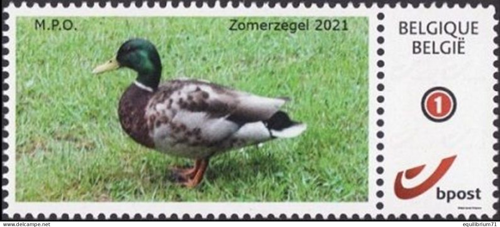 DUOSTAMP/MYSTAMP** - Timbre D'été / Zomer Zegel - Canard Colvert / Wilde Eend - MPO Mechelse PZK Opsinjoor - Ungebraucht