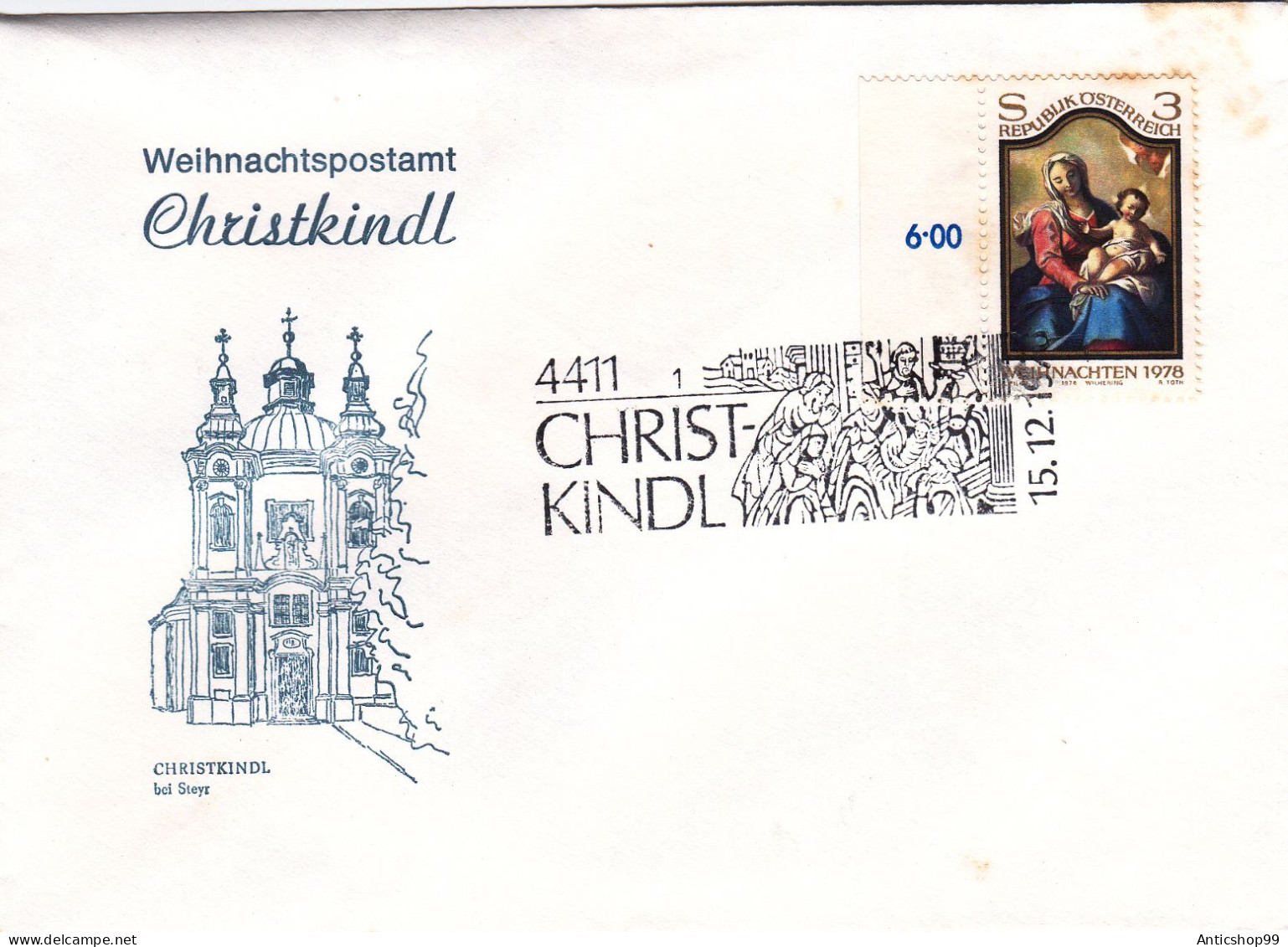 AUSTRIA , CHRISTMAS,   SPECIAL COVERS 1976 - Noël