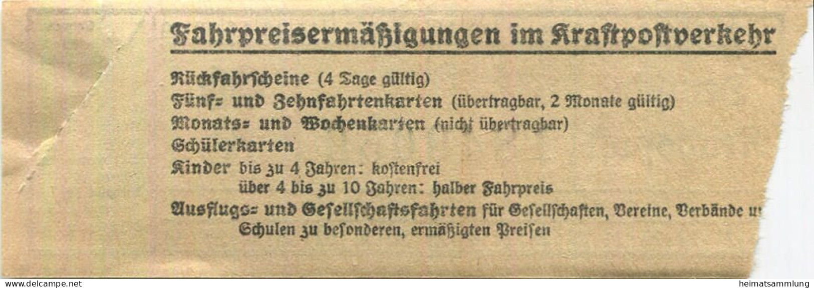 Deutschland - Deutsche Reichspost - Fahrschein 40Rpf. - Europa