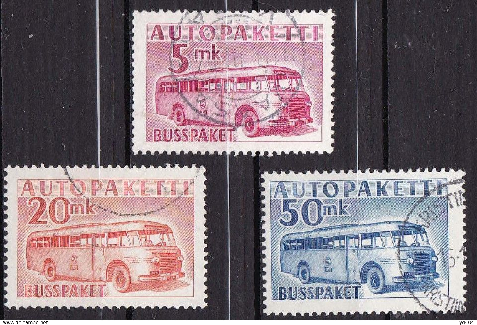 FI850 – FINLANDE – FINLAND – PARCEL POST - 1952-57 – SC 6/9 USED 30 € - Envios Por Bus