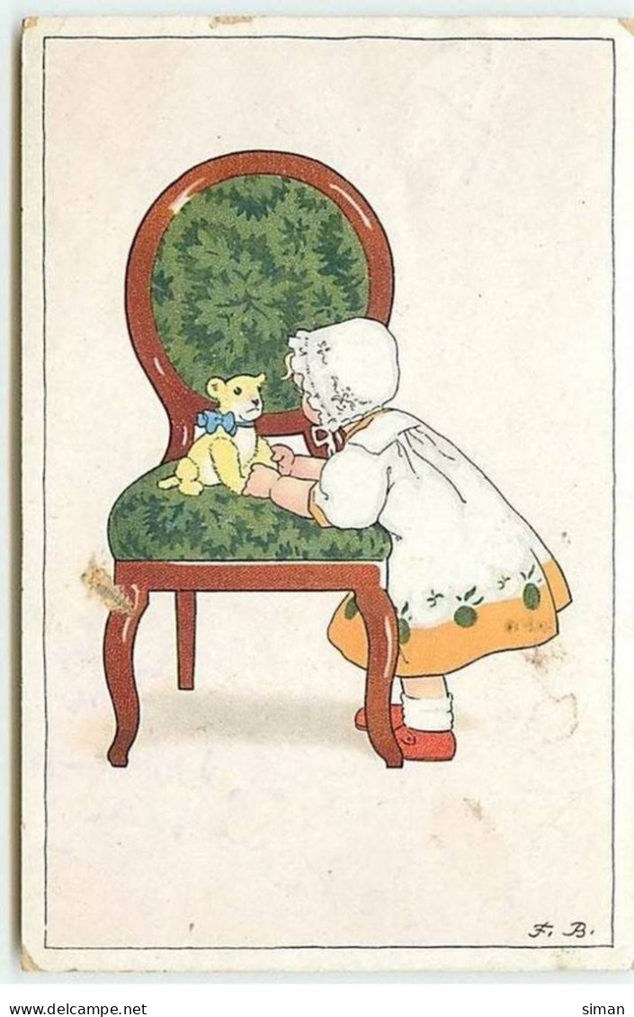 N°9367 - Carte Illustrateur - Fritz Baumgarten - Meissner Serie 2492 - Fillette Et Son Nounours - Teddy Bear - Baumgarten, F.