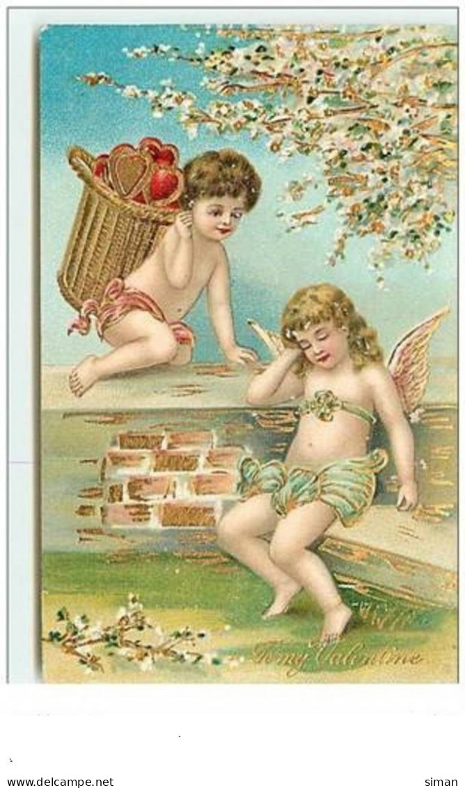 N°6075 - Carte Gaufrée - To My Valentine - Anges - Valentinstag