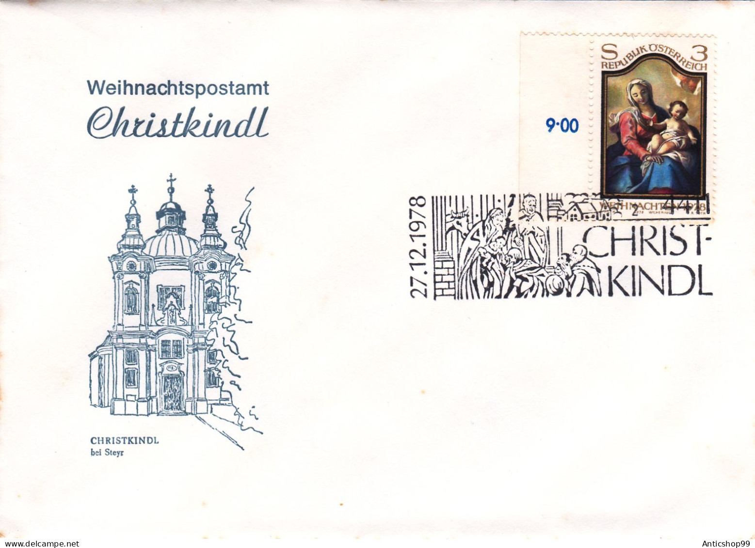 AUSTRIA , CHRISTMAS,   SPECIAL COVERS 1978 - Noël