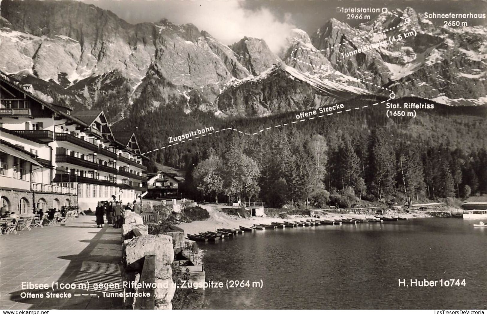 ALLEMAGNE - Eibsee (1000 M) - Gegen Riffelwand U Zugspitze (2964 M) - Offene Strecke - Carte Postale Ancienne - Garmisch-Partenkirchen