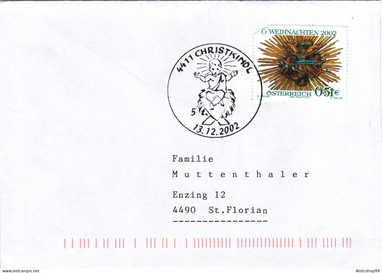 AUSTRIA , CHRISTMAS,   SPECIAL COVERS 2002 - Noël