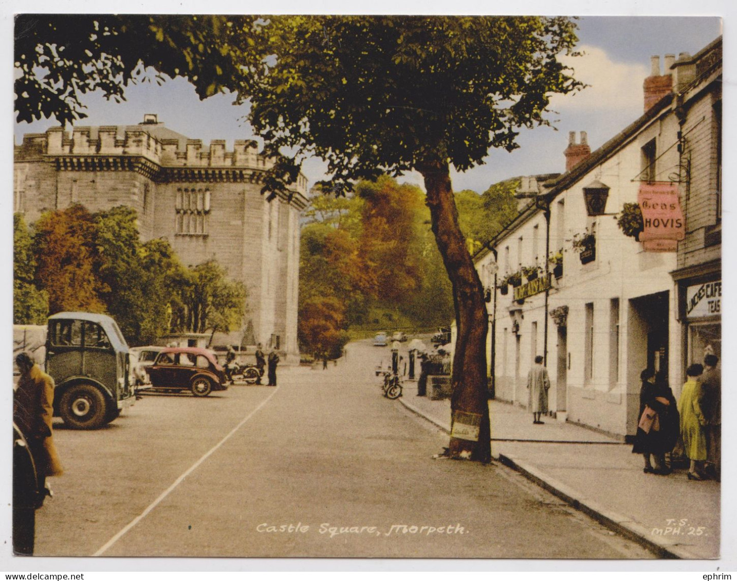 Morpeth Castle Square Truck Camion Large Size Postcard - Altri & Non Classificati