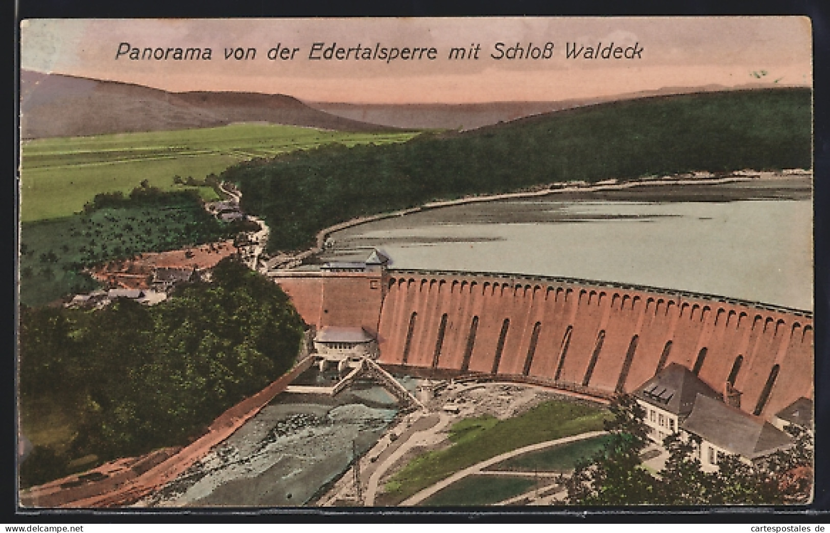 AK Waldeck / Edersee, Panorama Von Der Edertalsperre Und Schloss  - Waldeck