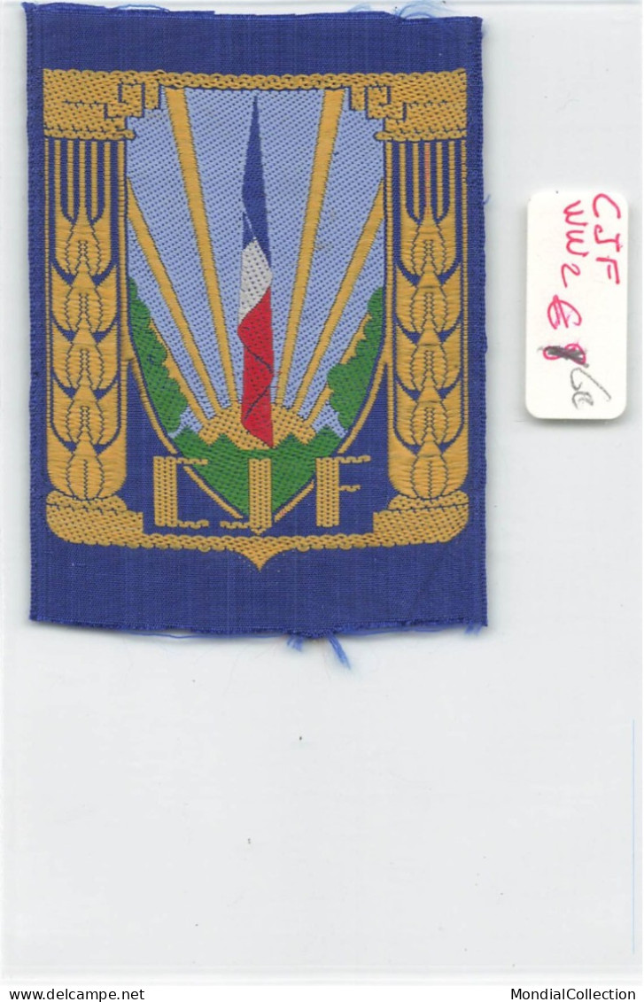 MIKI-AP8-078 Ecusson Tissus - CJF - Chantier De La Jeunesse Française - Patches