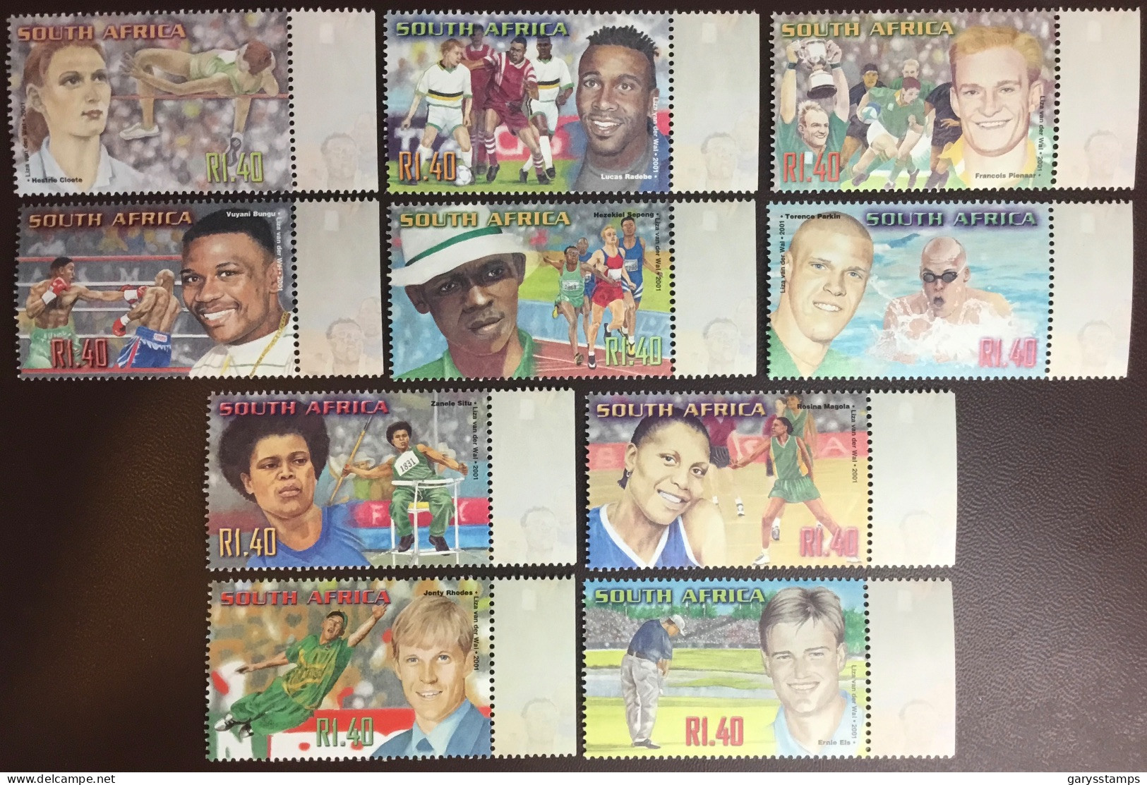 South Africa 2001 Sporting Heroes MNH - Neufs