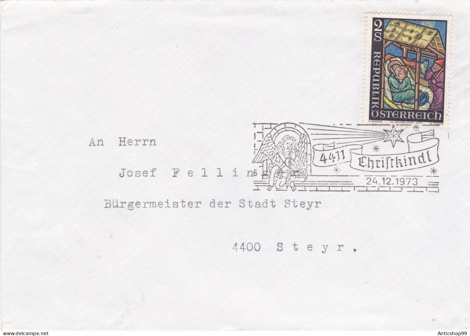 AUSTRIA , CHRISTMAS,   SPECIAL COVERS 1973 - Noël