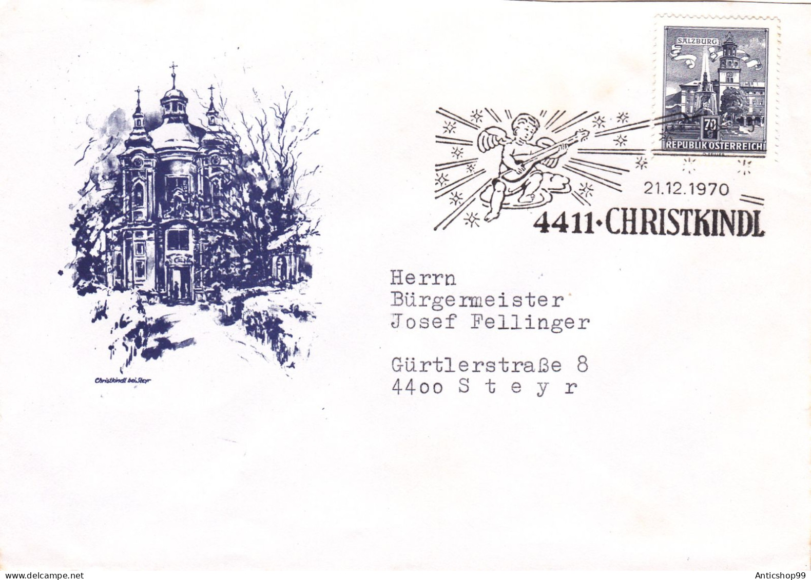 AUSTRIA , CHRISTMAS,   SPECIAL COVERS 1970 - Noël