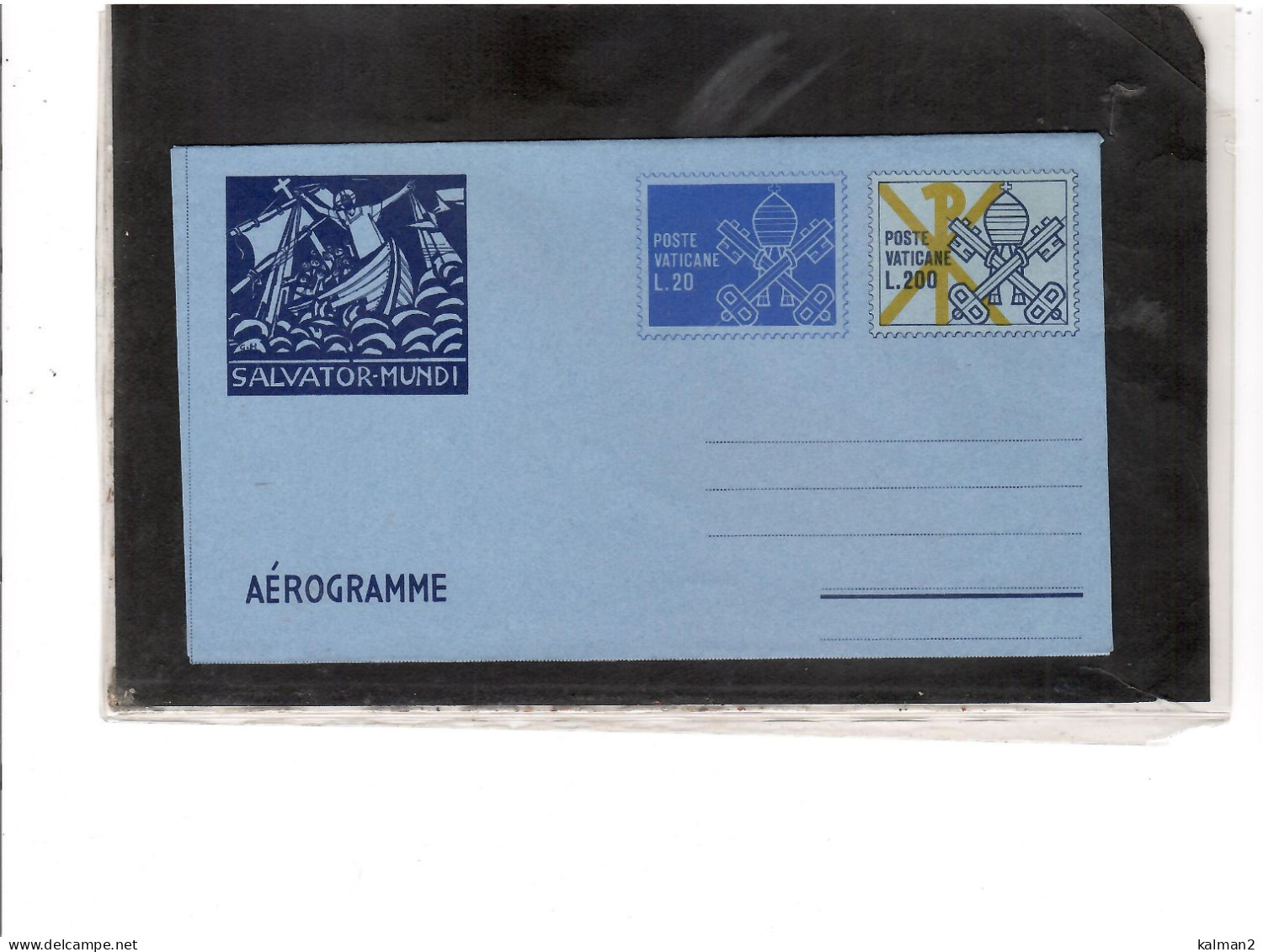 TEM19888  -  AEROGRAMMA VATICANO  CAT. FILAGRANO NR. A.16  ( SALVATOR MUNDI ) - Postal Stationeries