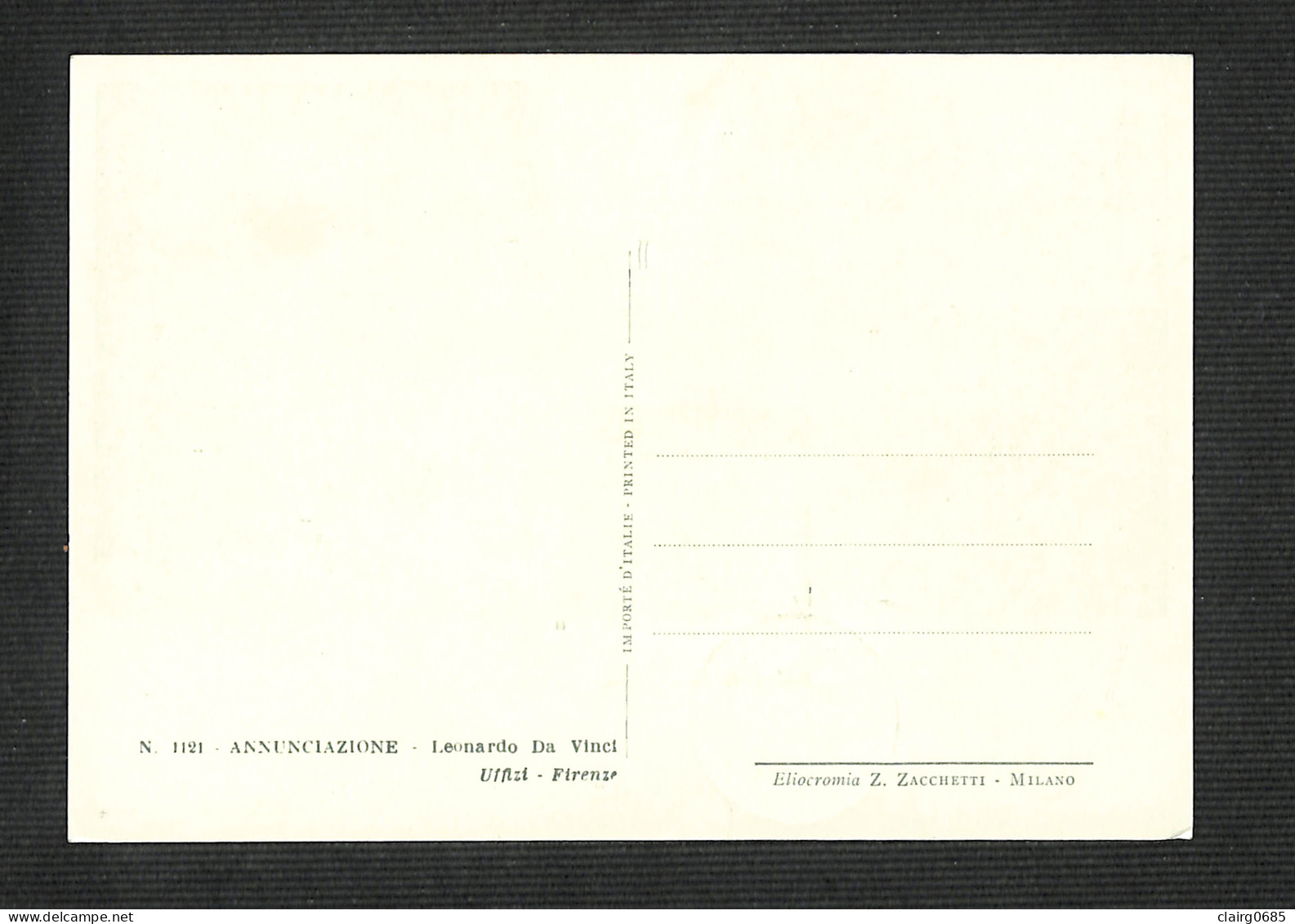 VATICAN - POSTE VATICANE - Carte MAXIMUM 1956 - ANNUNCIAZIONE - Cartas Máxima