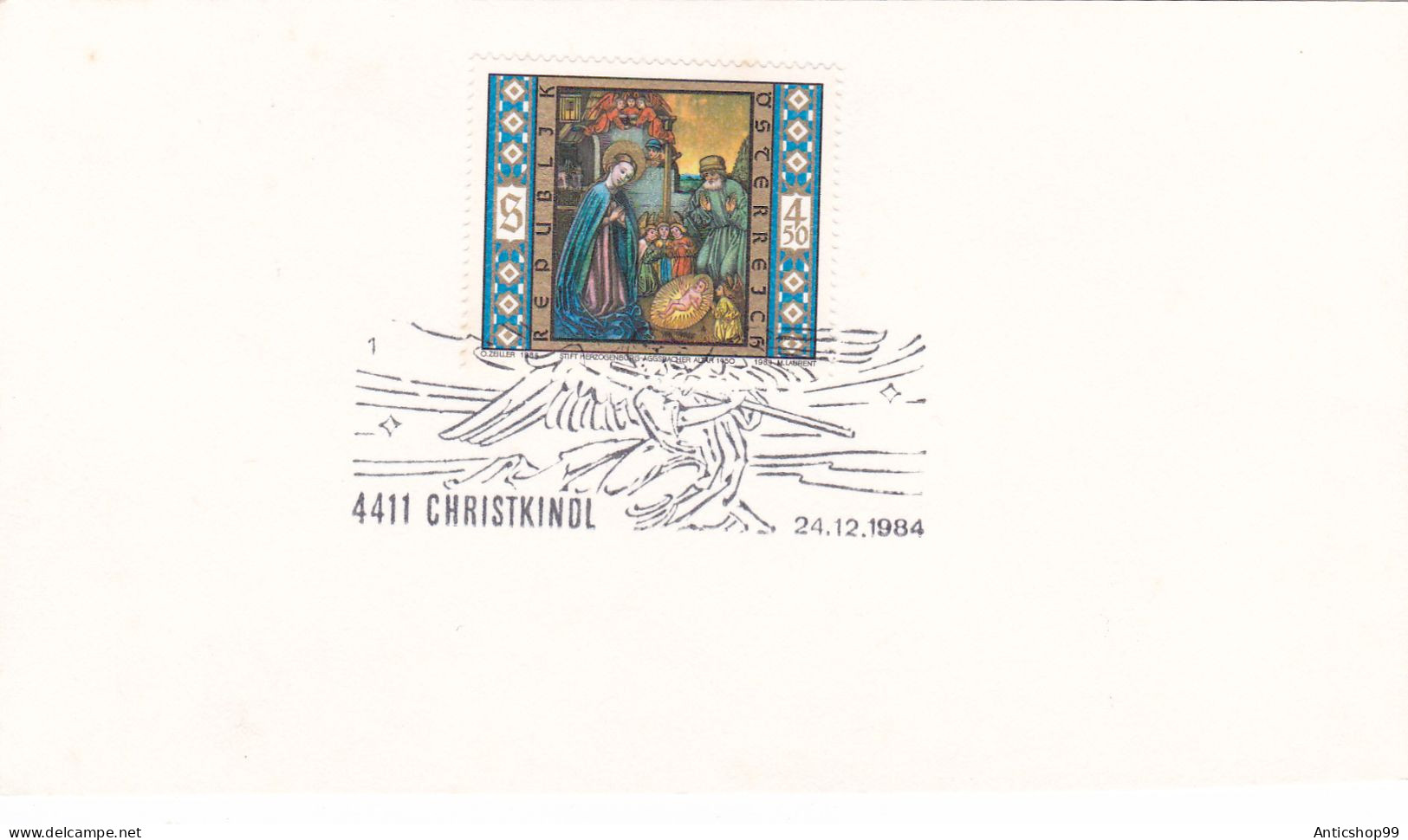 AUSTRIA , CHRISTMAS,   SPECIAL PHILATELIC CARDBOARD 1984 - Noël