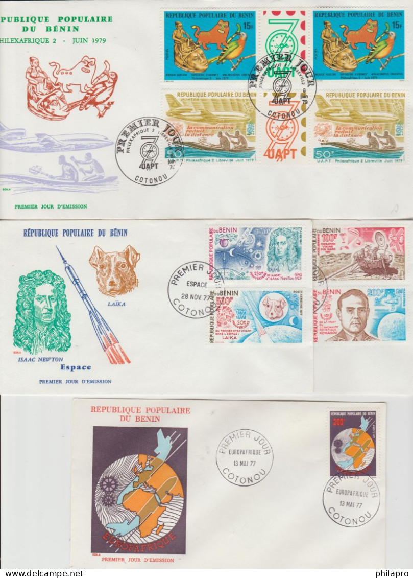 BENIN  10 FDC  AVION  SPACE And SPORT   Réf  T 1470 - Bénin – Dahomey (1960-...)