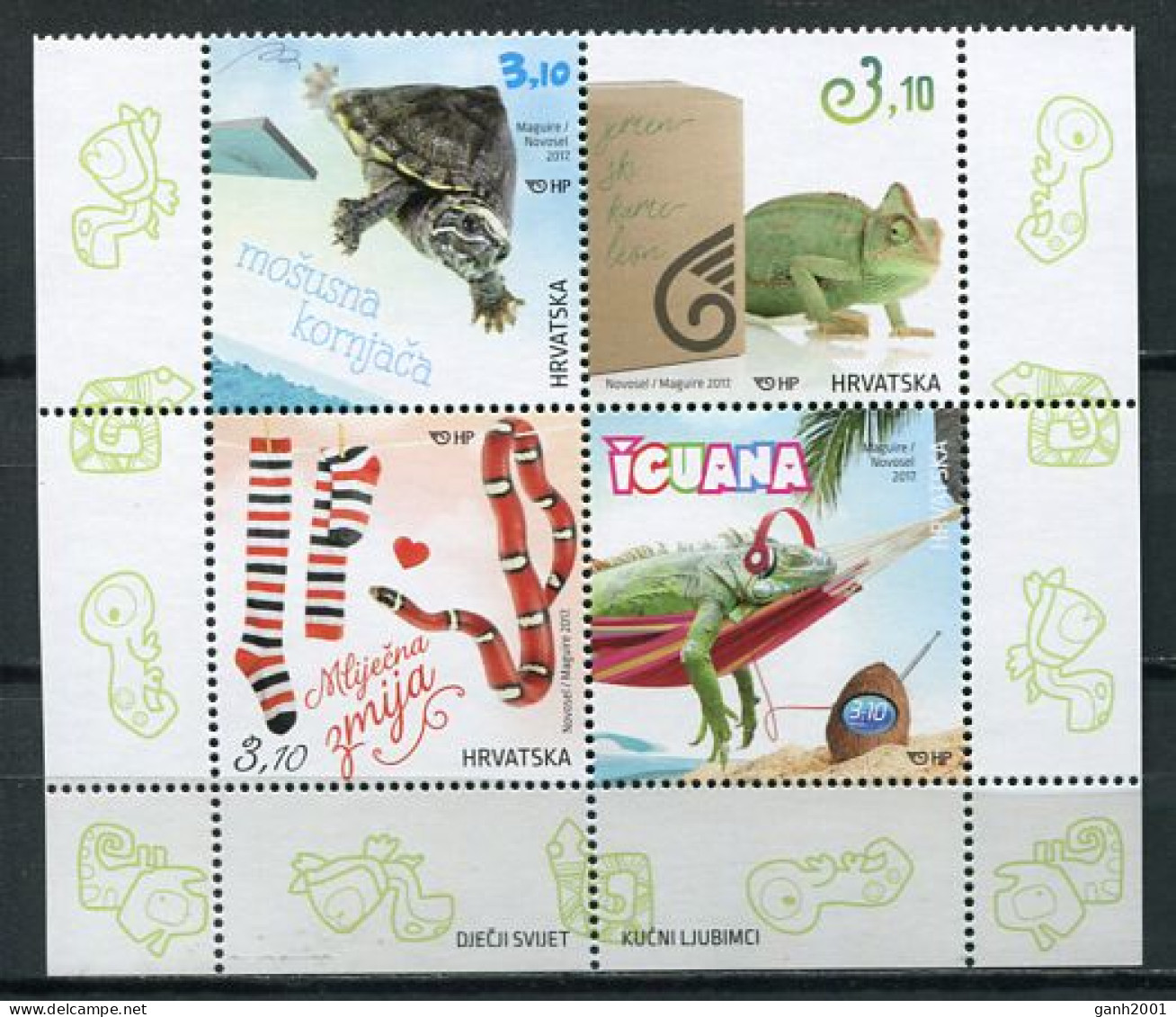 Croatia 2017 Croacia / Reptiles Turtles Snakes MNH Tortugas Serpientes / Cu5012  1-45 - Turtles