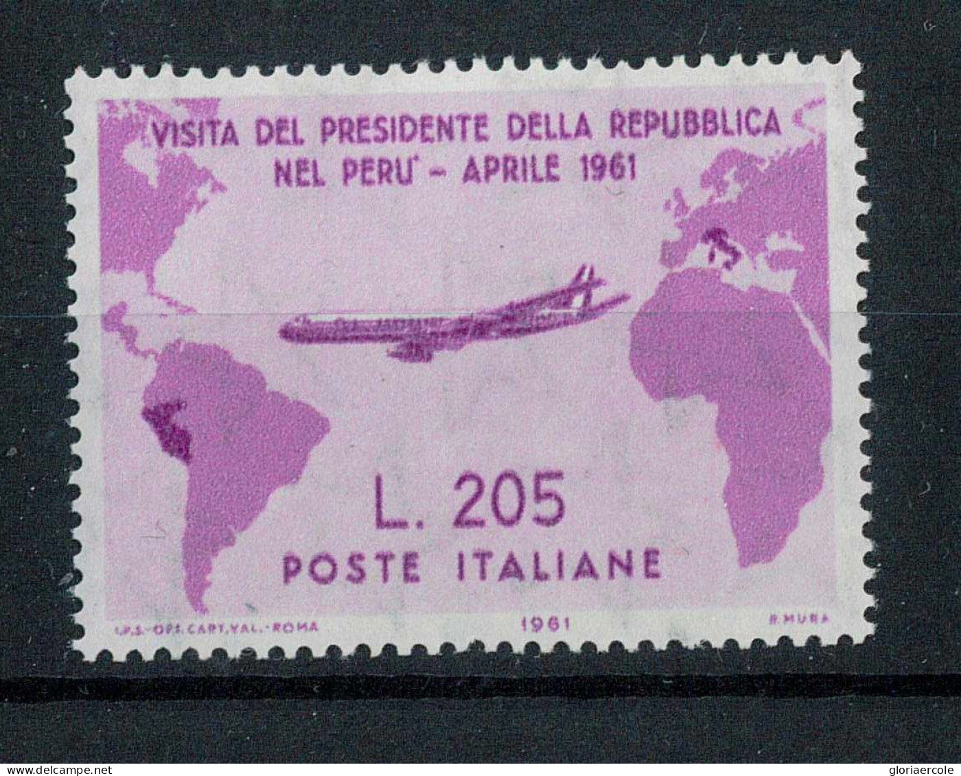 P2717 - REPUBBLICA ITALIANA , GRONCHI ROSA 1961, BELLISSIMO FRANCOBOLLO NUOVO, CERTIFICFDATO CILIO. - Sicily