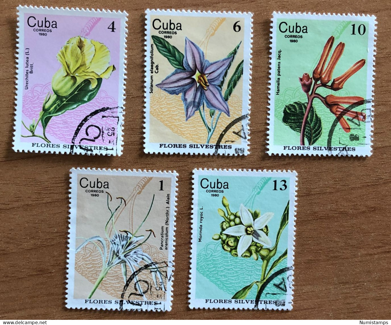 Cuba - Wildflowers - 1980 - Used Stamps