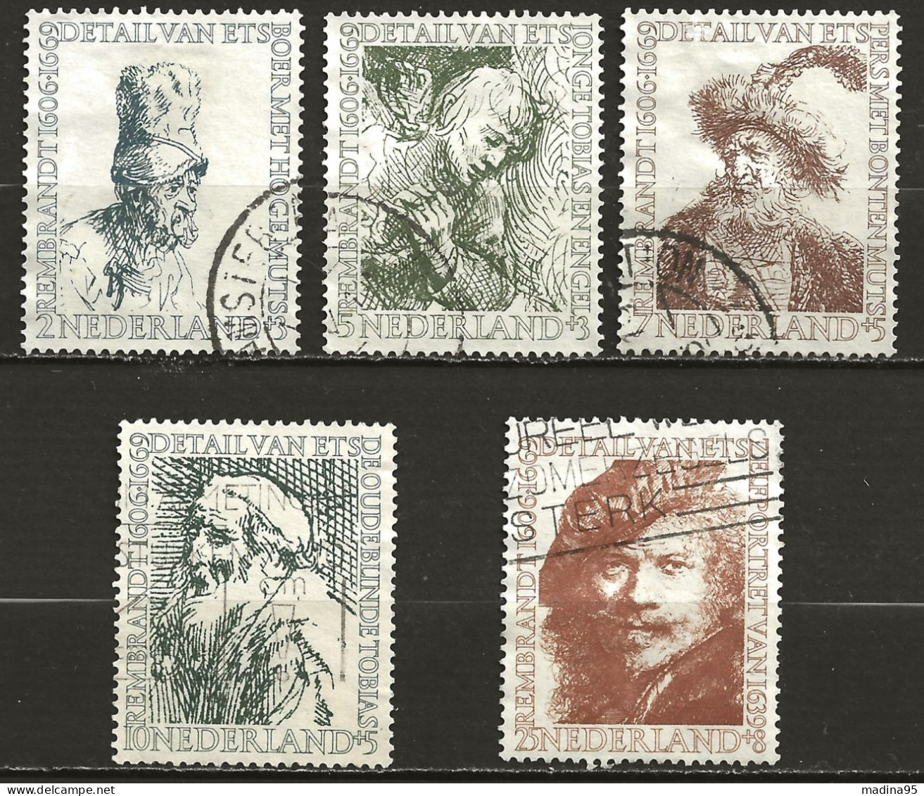 PAYS-BAS: Obl., YT N°649 à 653, Série, B/TB - Used Stamps