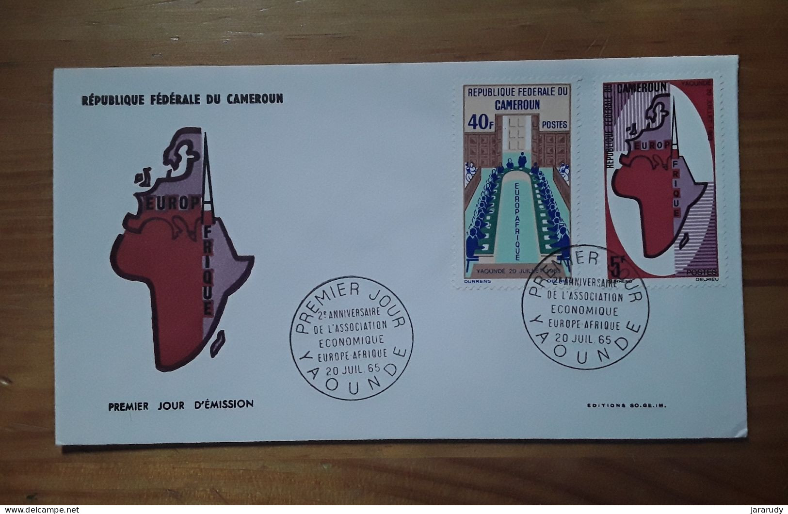 CAMERÚN ECONOMÍA FDC/SPD 1965 - Kamerun (1960-...)