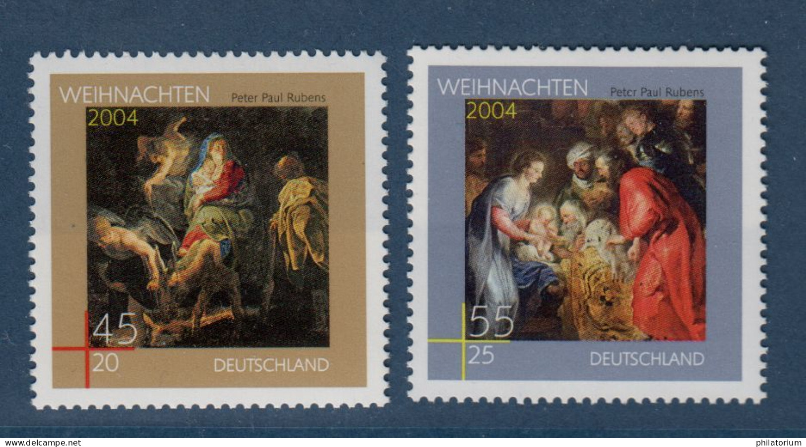 Allemagne,  Deutschland, **, Yv 2254, 2255, Mi 2429, 2430, Fuite En Egypte, Adoration Des Mages De P. P. Rubens, - Rubens
