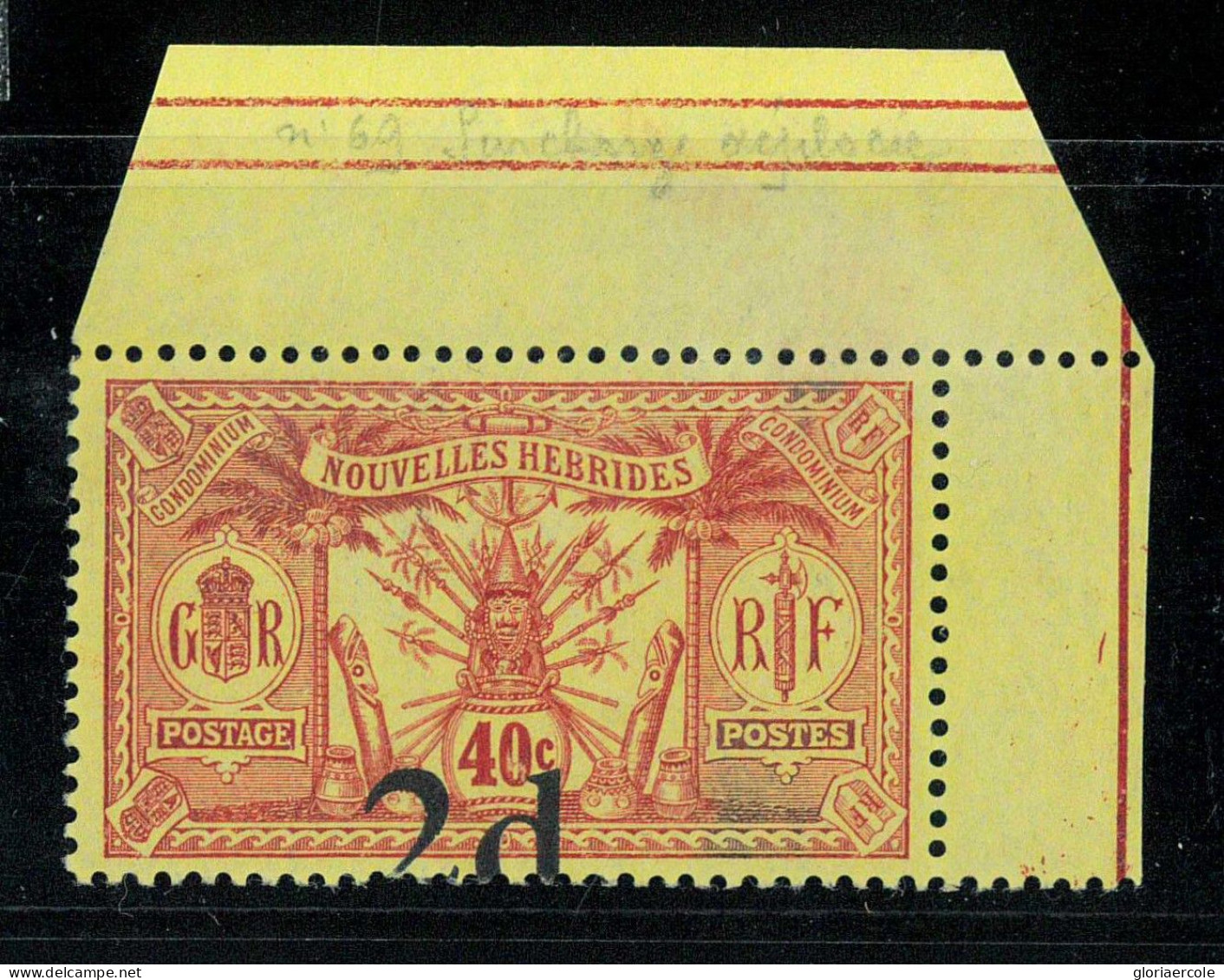 P2720 - NEW HEBRIDES, YVERT 69a CORNER PIECE , ALMOST MNH , VERY NICE AND FRESH - Zonder Classificatie