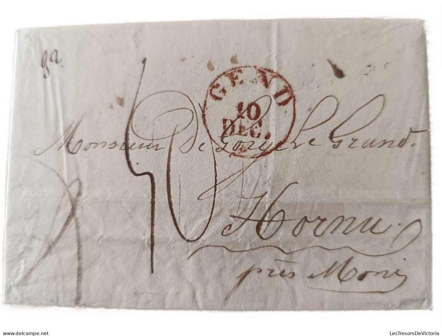 Domestic Mail - Kingdom Of Belgium 1830-1845 - Letter Miled On December 10th, 1830 From Gent To Hornu - 1830-1849 (Onafhankelijk België)